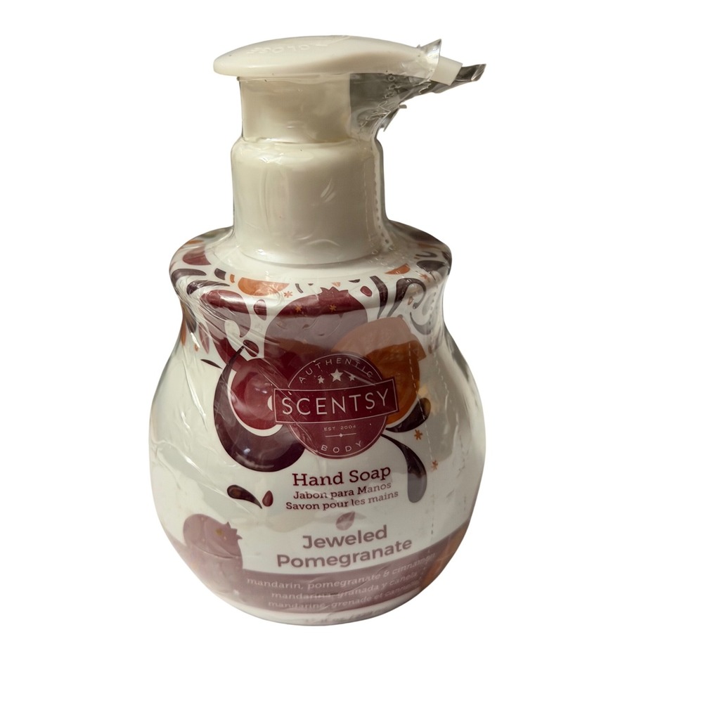 Scentsy Jeweled Pomegranate Hand Soap 7.7 fl oz Mandarin Cinnamon New Sealed